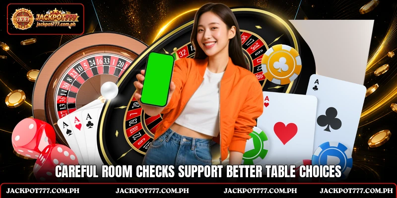 Careful room checks support better table choices