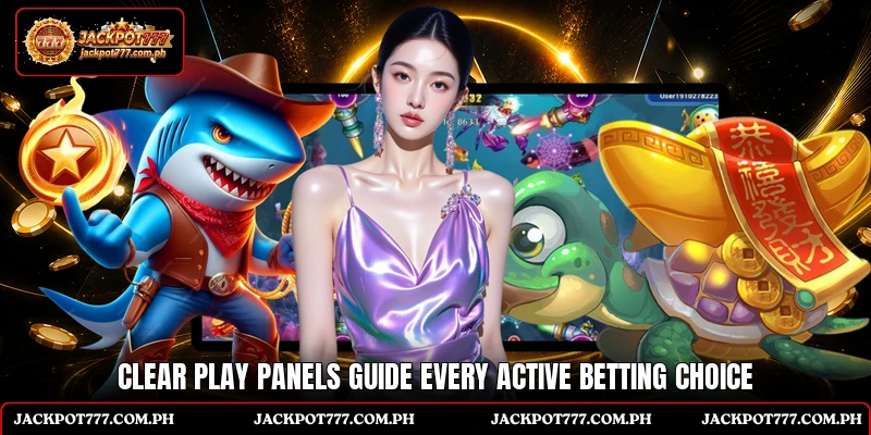 Deep Ocean Strike - Clear Play Notes For Every Player 6 Clear play panels guide every active betting choice