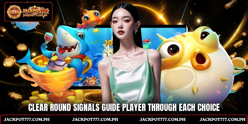 Clear round signals guide player through each choice