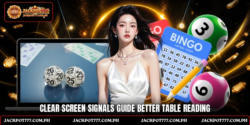 Clear screen signals guide better table reading
