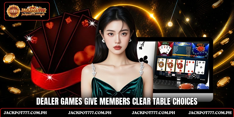 Dealer games give members clear table choices