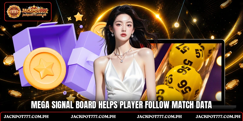 Mega signal board helps player follow match data