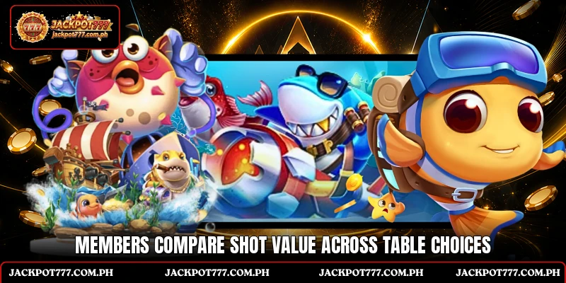 Members compare shot value across table choices