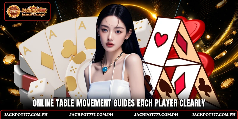 Online table movement guides each player clearlyOnline table movement guides each player clearly