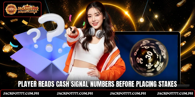 Player reads Cash Signal Numbers before placing stakes