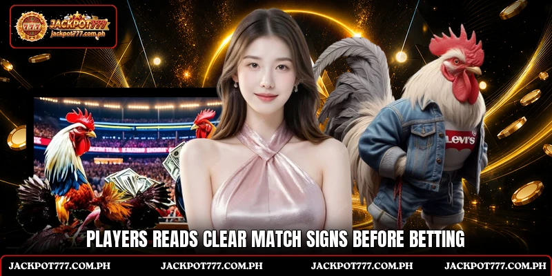 Players reads clear match signs before betting