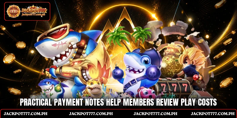 Practical payment notes help members review play costs
