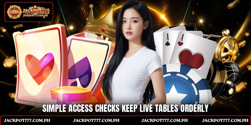 Simple access checks keep live tables orderly