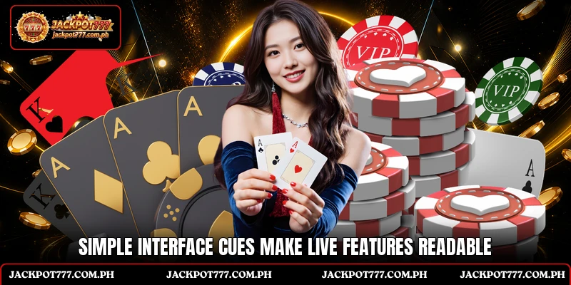 Casino Live Action X - Clear Live Play For Real Tables 7 Simple interface cues make live features readable