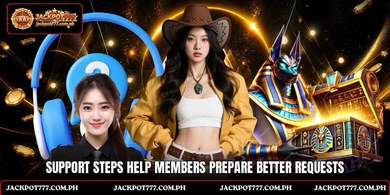 Support steps help members prepare better requests