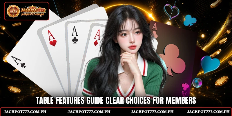 Table features guide clear choices for members